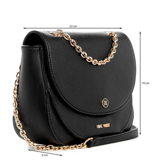 Bolsa Crossbody NINE WEST Ngb139821 Brecken Sintetico Color Negro