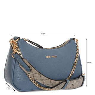 Bolsa tote NINE WEST Ngx139273 Bona Sintetico Color Azul