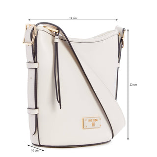 Bolsa Crossbody NINE WEST Ngn137304 Leonel Sintetico Color Blanco