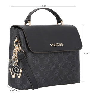 Bolsa Crossbody WESTIES Hbganishka2we Annefrance Sintetico mo Color Negro