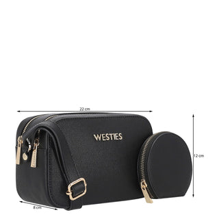 Bolsa Crossbody WESTIES Hbmikeel5we Enguerrand Sintetico Color Negro