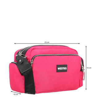 Bolsa Crossbody WESTIES Hbmiroku6we Ideaman Textil Color Rosa