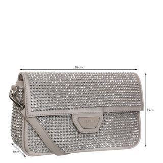 Bolsa Crossbody WESTIES Hbmoruswe Cineraria Textil Color Metalico