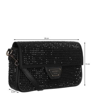 Bolsa Crossbody WESTIES Hbmoruswe Cineraria Textil Color Negro