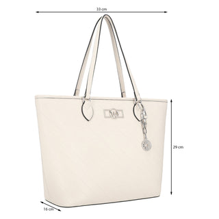 Bolsa Tote WESTIES Hbnobiliwe Magellan Sintetico Color Blanco