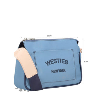 Bolsa Crossbody WESTIES Hbxavius2we Barbarrosa Textil Color Azul