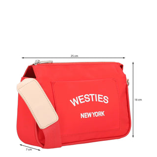 Bolsa Crossbody WESTIES Hbxavius2we Barbarrosa Textil Color Rojo