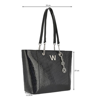 Bolsa Tote WESTIES Hbchoi2we Chuji Sintetico Color Negro