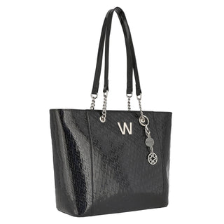 Bolsa Tote WESTIES Hbchoi2we Chuji Sintetico Color Negro