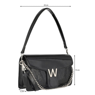 Bolsa tote WESTIES Hbmadero2we Chuji Sintetico Color Negro