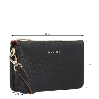 Bolsa Crossbody WESTIES Hbmagellawe Elatior Sintetico Color Negro