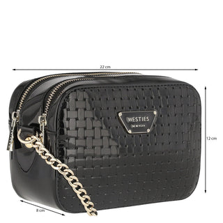 Bolsa Crossbody WESTIES Hbmikeel6we Salma Sintetico acabado charol Color Negro