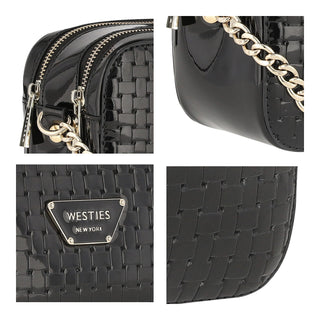 Bolsa Crossbody WESTIES Hbmikeel6we Salma Sintetico acabado charol Color Negro