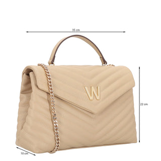 Bolsa tote WESTIES Hbmonogynawe Grataegu Sintetico Color Beige