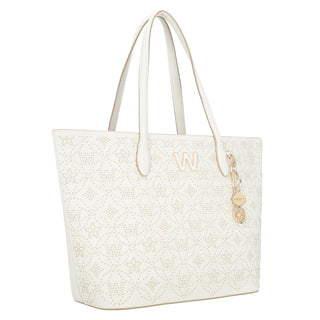 Bolsa Tote WESTIES Hbnobili3we Cabaji Sintetico mo Color Blanco