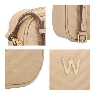 Bolsa Crossbody WESTIES Hbsilliquawe Grataegu Sintetico Color Beige