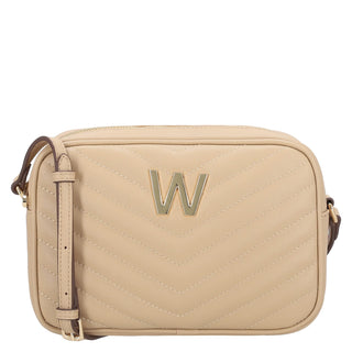 Bolsa Crossbody WESTIES Hbsilliquawe Grataegu Sintetico Color Beige