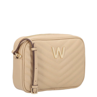 Bolsa Crossbody WESTIES Hbsilliquawe Grataegu Sintetico Color Beige