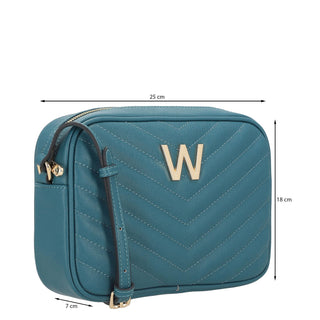 Bolsa Crossbody WESTIES Hbsilliquawe Grataegu Sintetico Color Azul