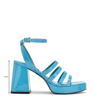 Sandalia NINE WEST Wnteriss3  Piel acabado charol Color Azul