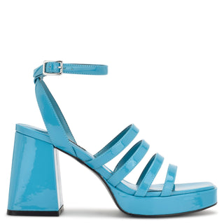 Sandalia NINE WEST Wnteriss3  Piel acabado charol Color Azul