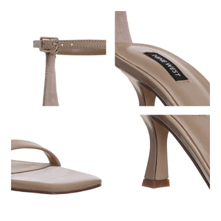 Sandalia NINE WEST Wnripe3  Piel acabado charol Color Beige