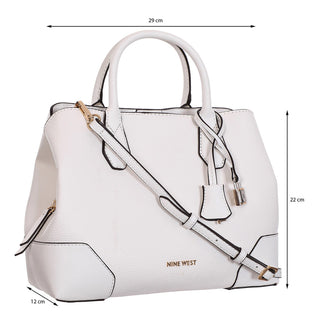 Bolsa de Mano NINE WEST Ngv108505 Brooklyn Sintetico Color Blanco