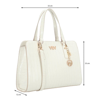 Bolsa de Mano WESTIES Hbdanadwe Totoma Sintetico Color Blanco