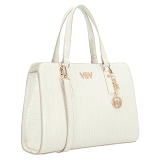 Bolsa de Mano WESTIES Hbdanadwe Totoma Sintetico Color Blanco