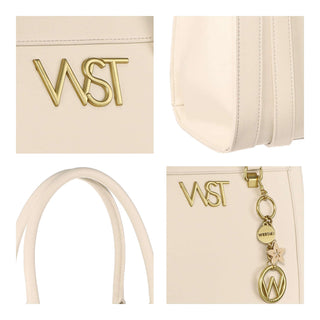 Bolsa Tote WESTIES Hbkonradwe Kharazim Sintetico Color Blanco