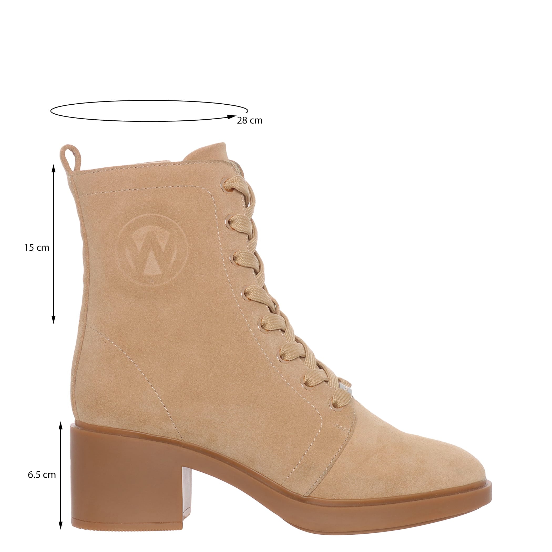 Botines color online beige